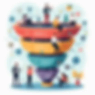 Infographic detailing customer journey through a sales funnel