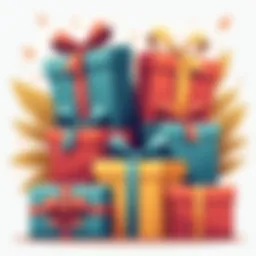 Visual representation of various gift card types