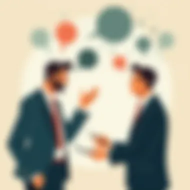 A strategic conversation between a salesperson and a client, highlighting effective questioning techniques.