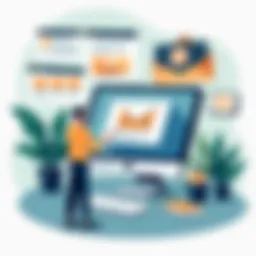 Conceptual illustration showcasing email marketing strategies