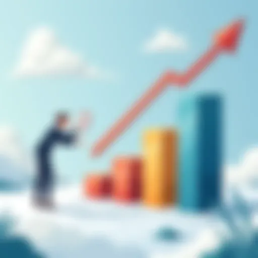 Graph depicting sales funnel stages